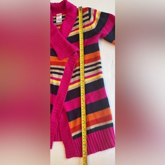Gymboree Sweater Fashionable Fox Line Wrap Girls Sz M (7/8) Multicolor Stripes - Picture 5 of 8
